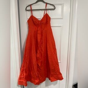 Zimmerman Crush Tie Front Midi Dress